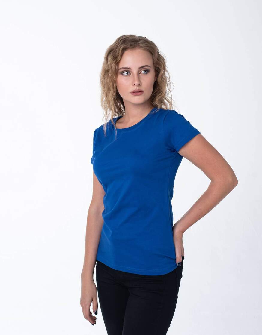 Синий роял женская футболка оптом