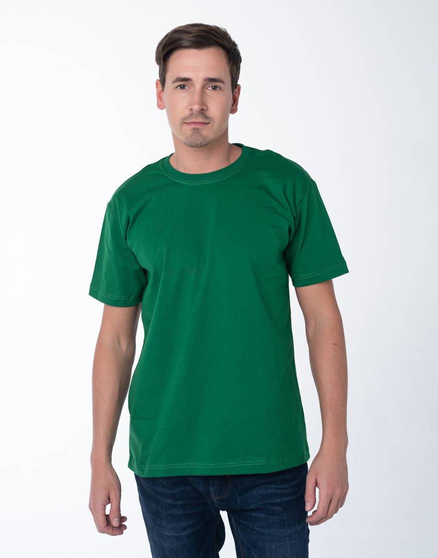 Светло-зелёная мужская футболка с лайкрой оптом