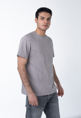 Мужская футболка цвета серый меланж Мужская футболка цвета серый меланж