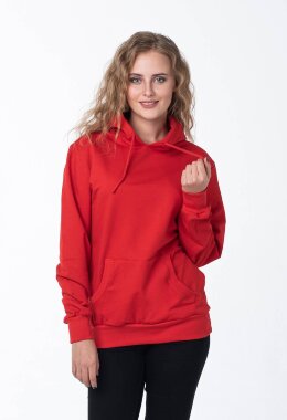 Красная толстовка с капюшоном женская Красная толстовка с капюшоном женская